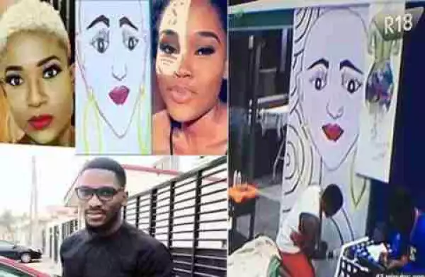#BBNaija2018: Check Out The Painting By Tobi Bakre That As Kept Fans Guessing